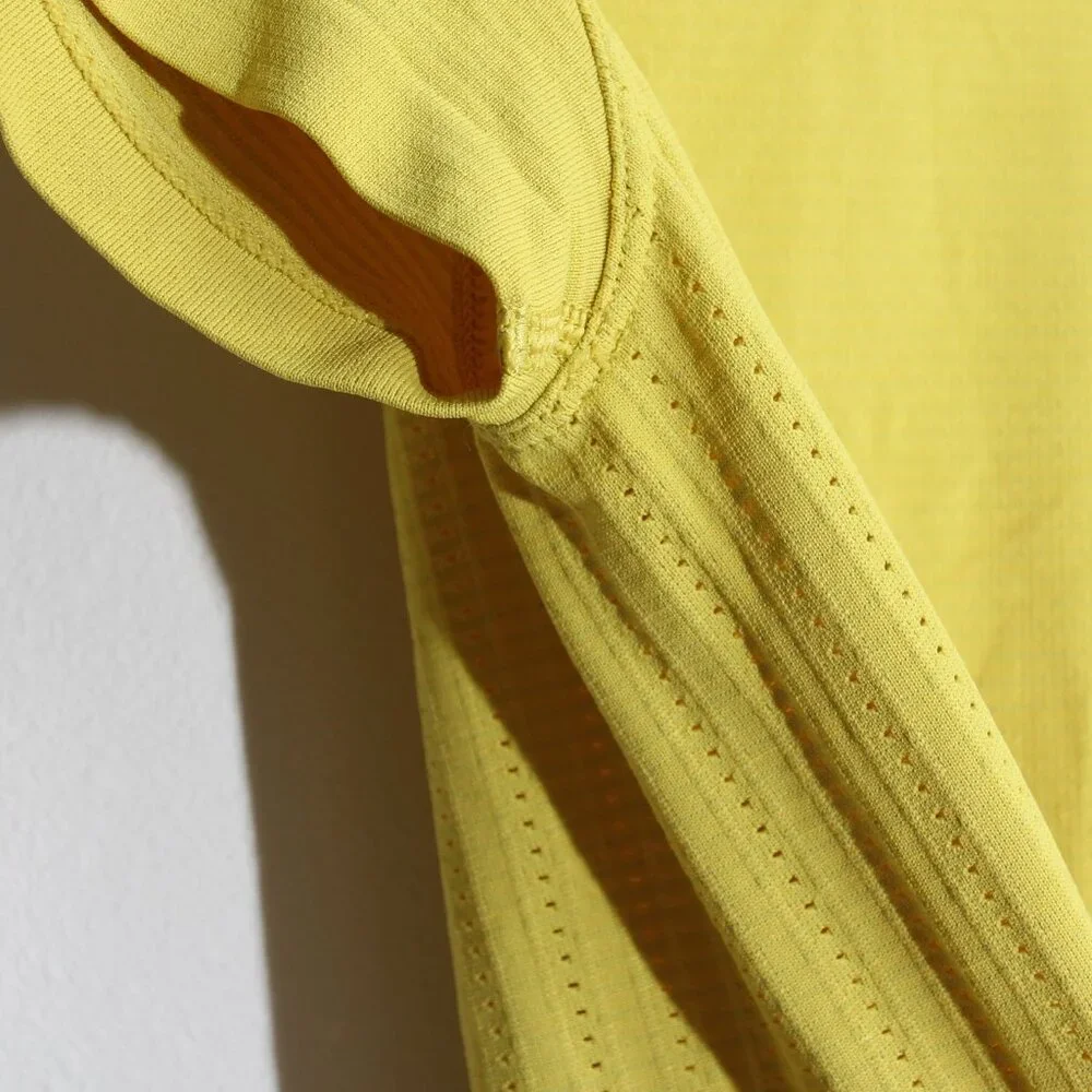 Lululemon Train to Be Short Sleeve Shirt Soleil / Soleil Yellow Silverescent 6